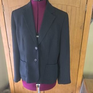 073 LOFT Black Textured Blazer